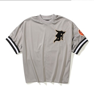 Hip Hop Street T-Shirts Men Striped Baseball Jersey Men Mesh V