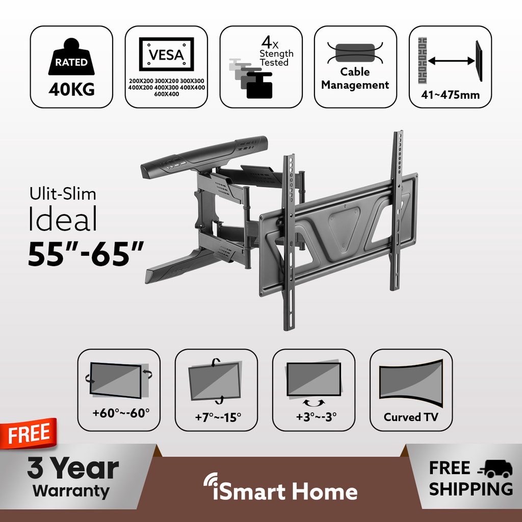 Hisense 55 - 65 Swivel Wall Mount - FREE Delivery and Installation ...
