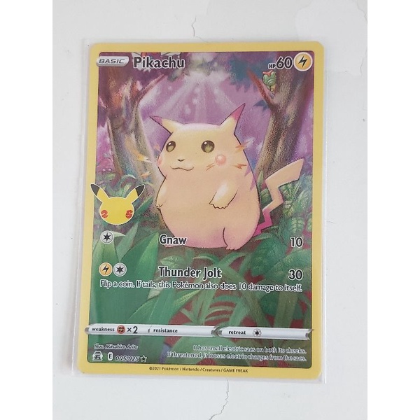 Pokemon flying surfing pikachu vmax v and jungle full art 25th anniversary  celebration card | Shopee Singapore