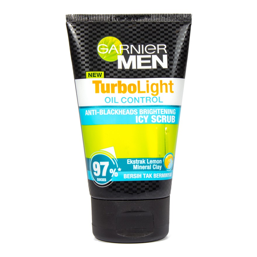 Garnier Men Oil Control Icy Scrub Facial Foam Cleanser 100 ml - Gambar 2