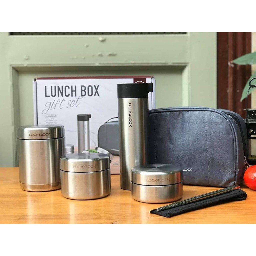LocknLock LHC8016S01 Thermal Lunch Box Set, 1100ml capacity, Includes 1 ...