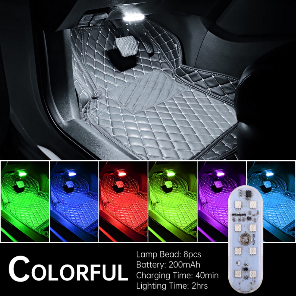 8 Led Car Touch Light Decorative Lamp Car Interior Roof Reading Lamp
