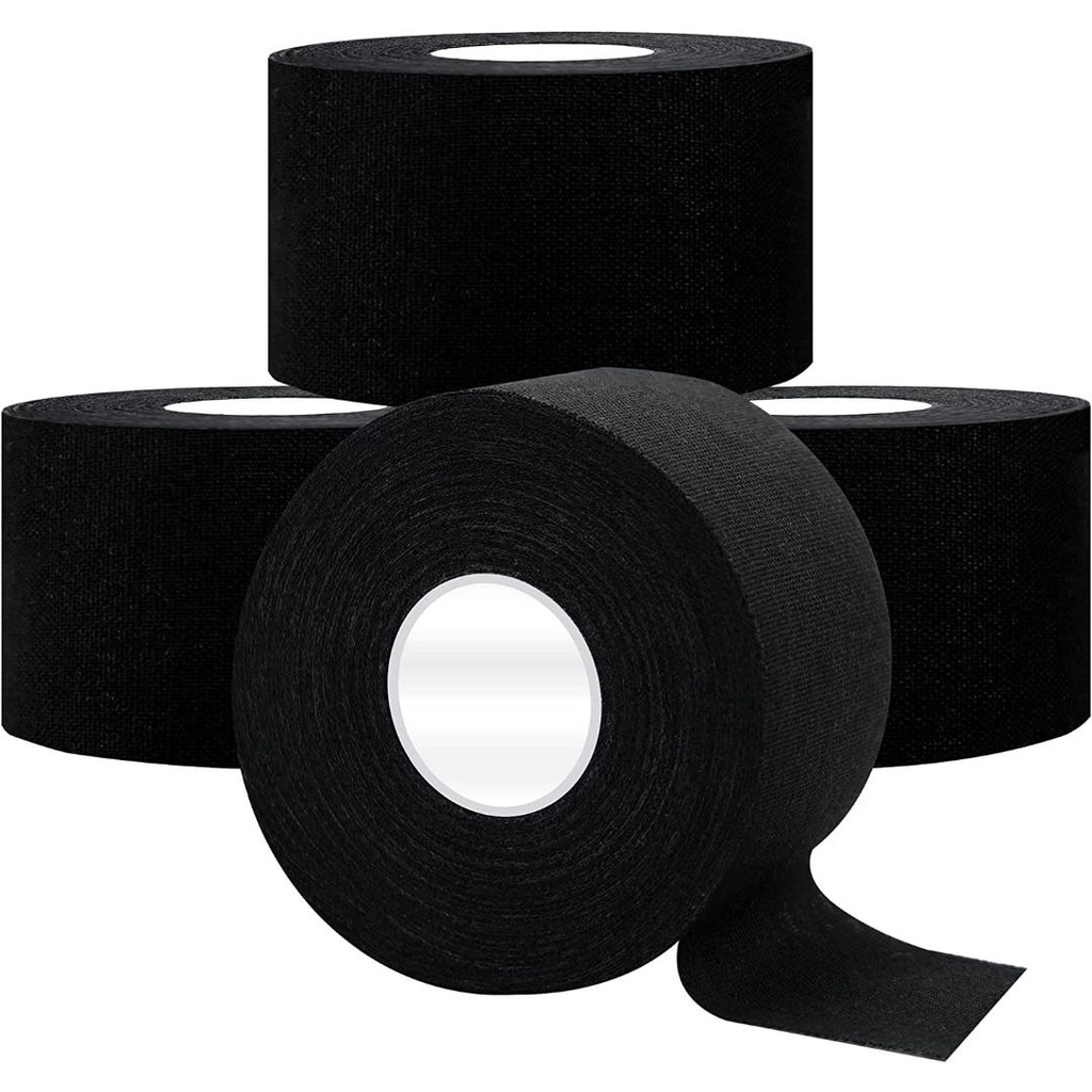 ?? [READY STOCK] Black Athletic Sports Tape Waterproof Athletic Recovery Sports Tape Fitness Tennis Knee Muscle Pain Rel