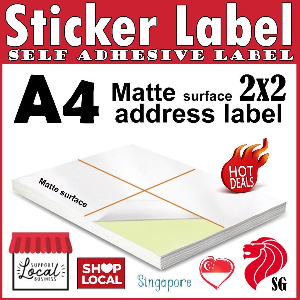 Self Adhesive A4 Address Label 2x2 Printable Sticker Mailing Shipping