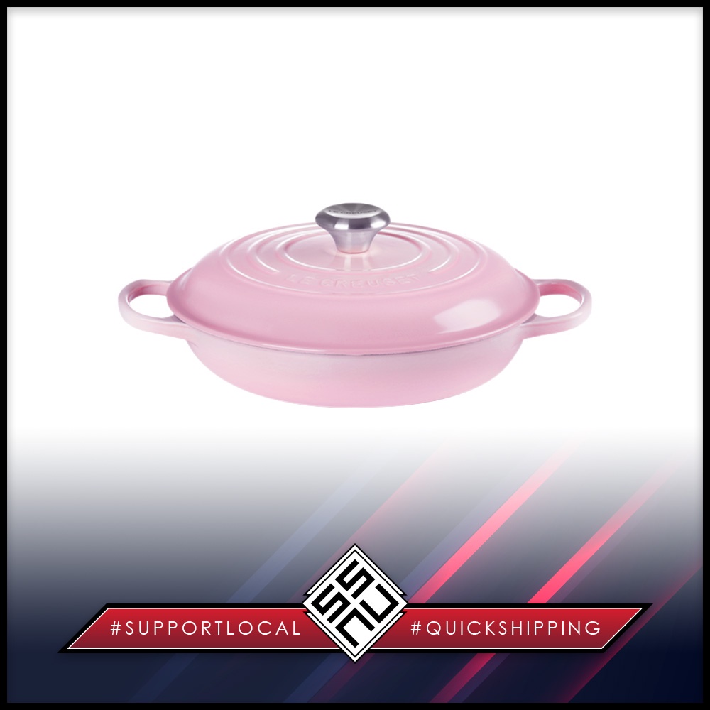 Le Creuset Cast Iron Shallow Casserole 26 Shell Pink