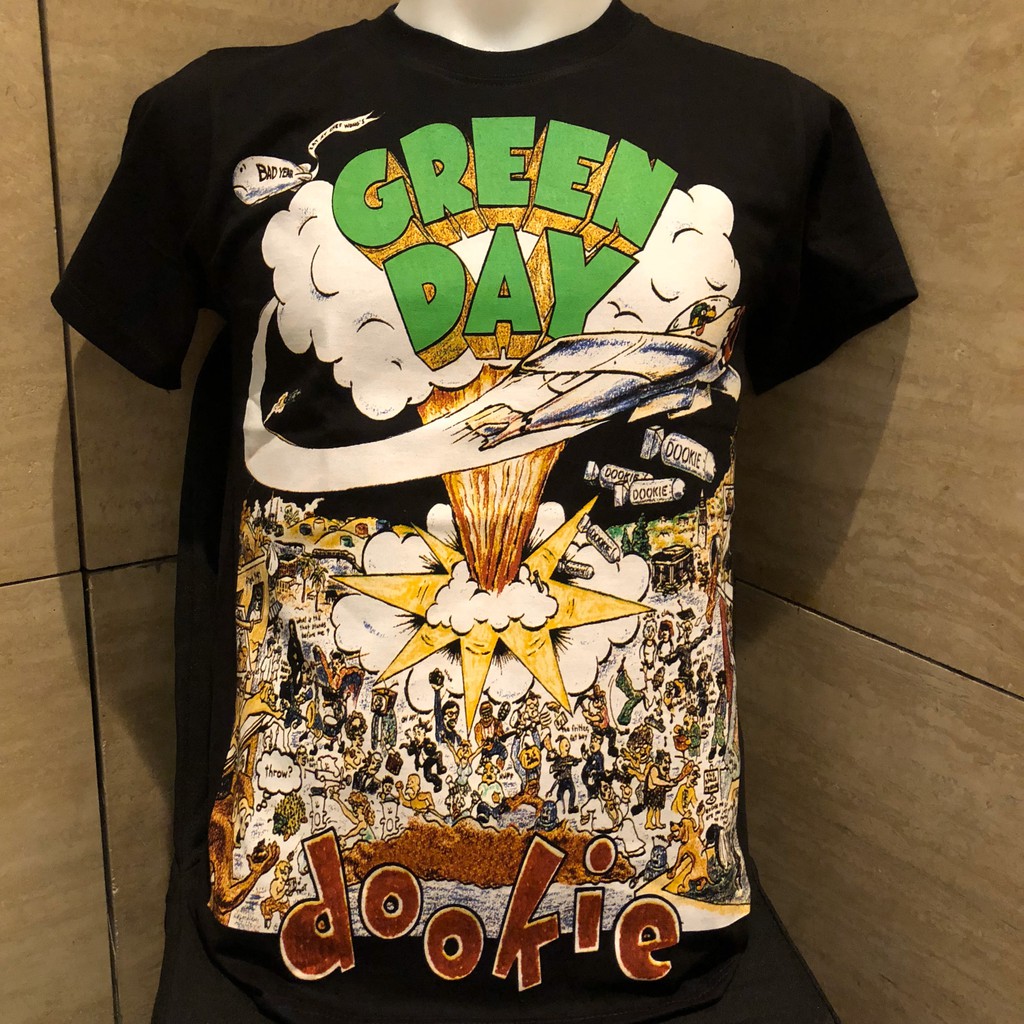 Green day dookie GD rock t shirt ( front and back view)T-Shirts men ...