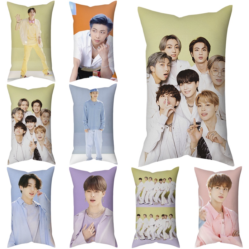 50x30cm Korean Group BTS Polyester Rectangular Pillow Case Print Sofa