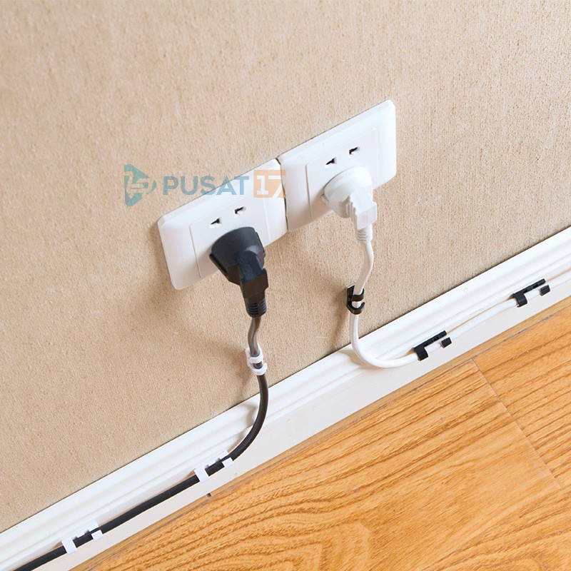 KLIP KABEL ORGANIZER / PENGIKAT KABEL TEMPEL SERBAGUNA / CLIP CABLE MULTIFUNGSI PENJEPIT KLEM KABEL - Gambar 4