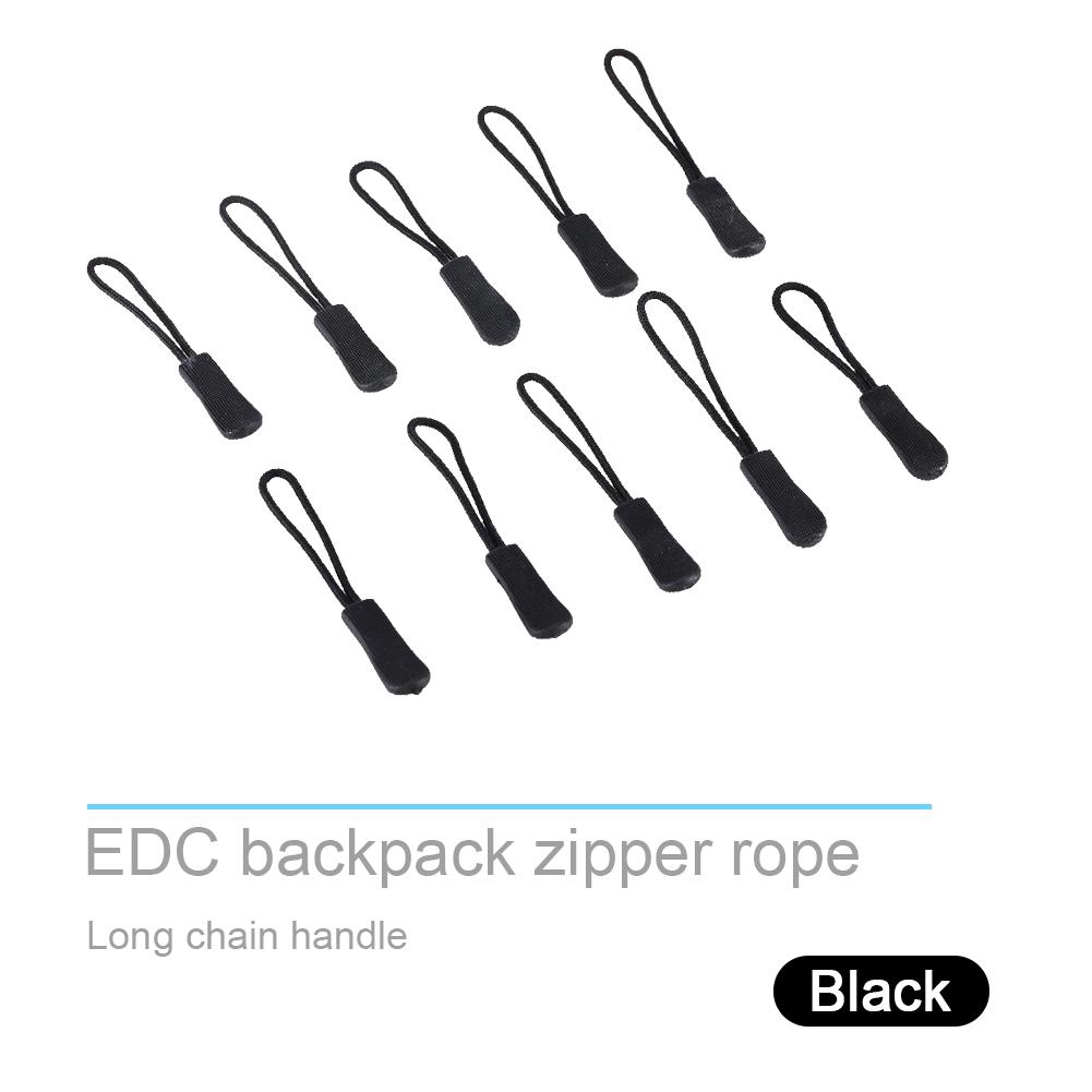 10x Zipper Pulls Slider Cord Puller Ends Lock Clip Buckle