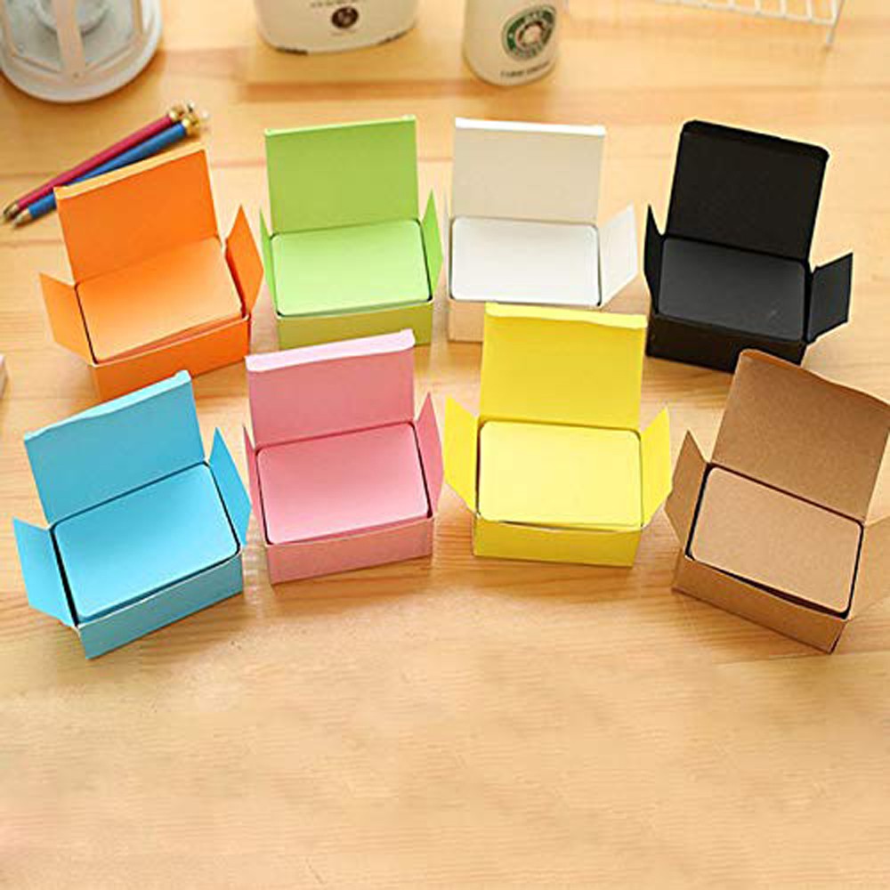 100 sheets Message Cards Thicker Kraft DIY Graffiti Paper Leaf Blank ...