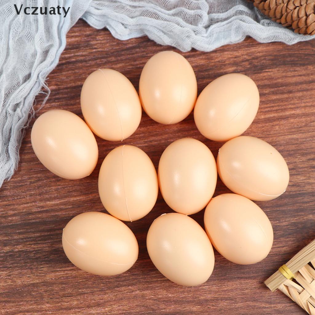 Vczuaty 10pcs Plastic Simulation Fake Eggs Easter Egg Kids DIY Painting ...