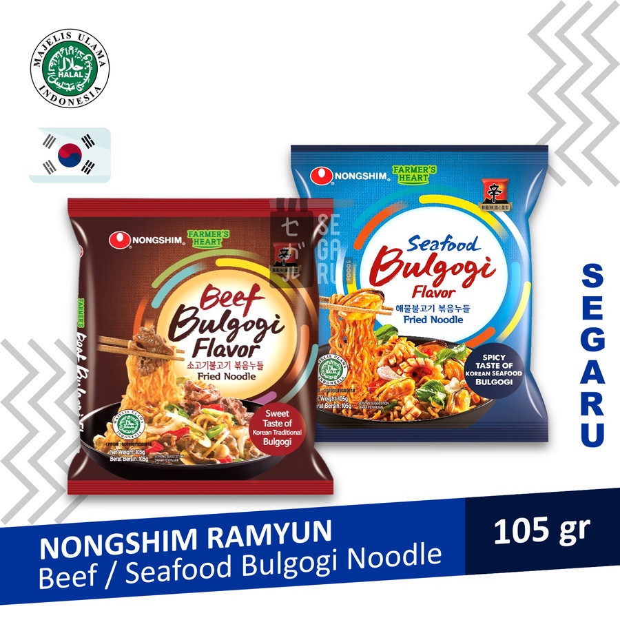 Nongshim Bulgogi Korean Fried Noodle Korean Instant Noodles Halal MUI