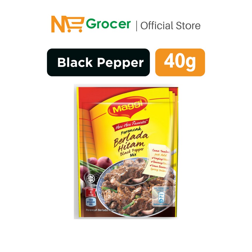 MAGGI Black Pepper Seasoning (40g) NE Grocer Shopee Singapore