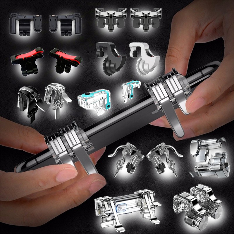 Mobile Phone Gaming Trigger Gamepad L1R1 Fire Button PUBG Shooter ...