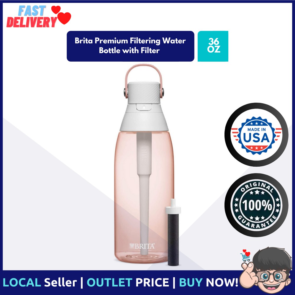 Brita Premium 36 oz. Filtering Water Bottle in Blush