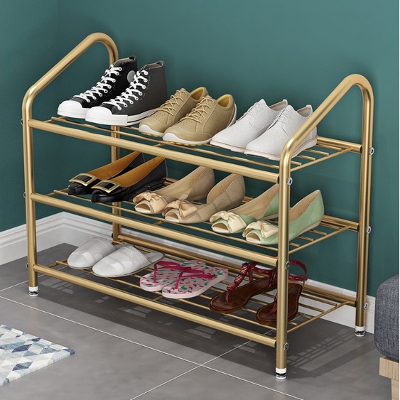 Gold 2025 shoe rack