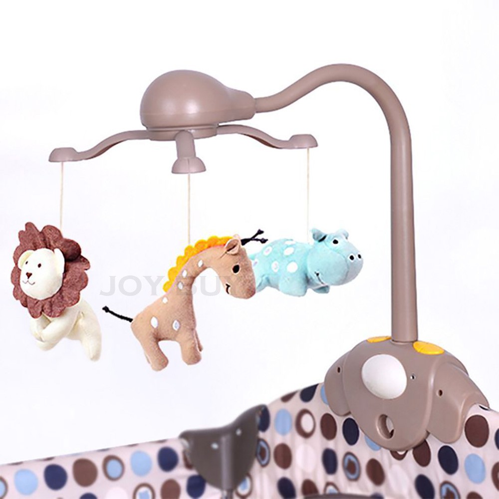 Baby Rotated Crib Musical Mobile Cot Bell Music Box Baby Plush Bed
