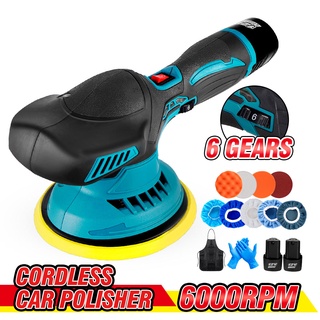 100W Car Buffer Polisher Rechargeable Battery Variable Speed Wireless Buffer  Polisher Kit for Car Detailing Scratch