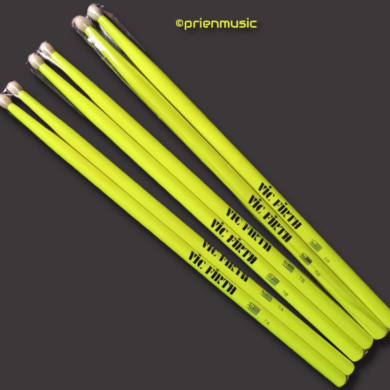 Vic firth maple neon glow drum Stick 7A 7B 5A 5B Shopee Singapore