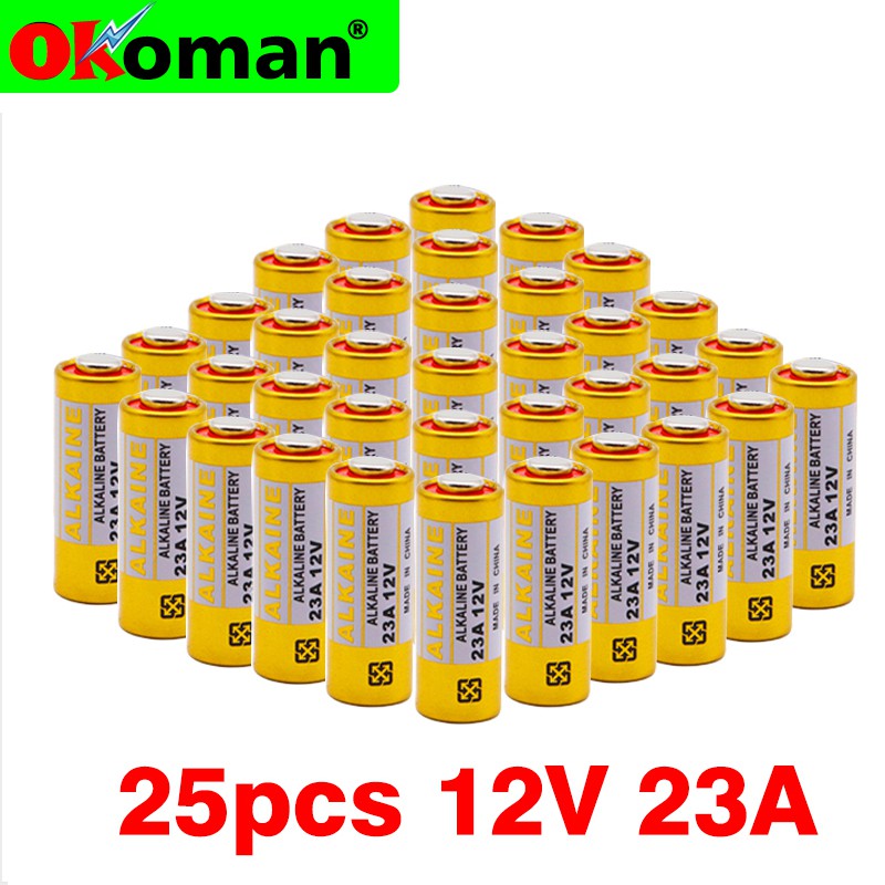 Realistic25PCS 23A 12V Dry Alkaline Battery 23AE 21/23 A23 23GA MN21 ...