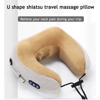 Vibrating Neck Massager Travel U-Shaped Pillow Shiatsu Heating Massage  Pillow - China Massage Belt, Neck Massager