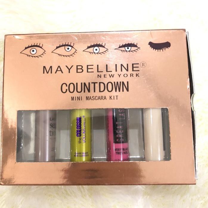 Mascara Maybelline Countdown Mini Kit Contents 4 Pcs | Shopee Singapore