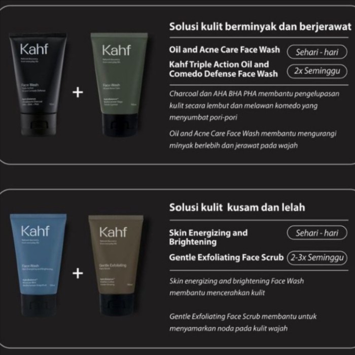 Original Kahf Face Wash Oil and Acne/Comedo/Energizing and Brightening ...