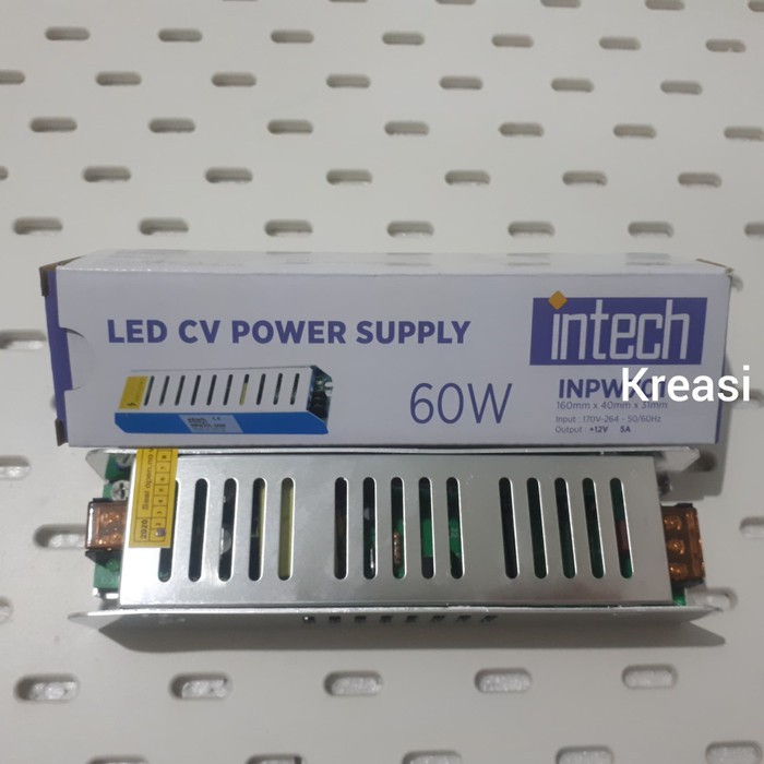 Power Supply Led Strip Intech Inpw701 5a 5 Ampere 60w / 60 Watt Shopee Singapore