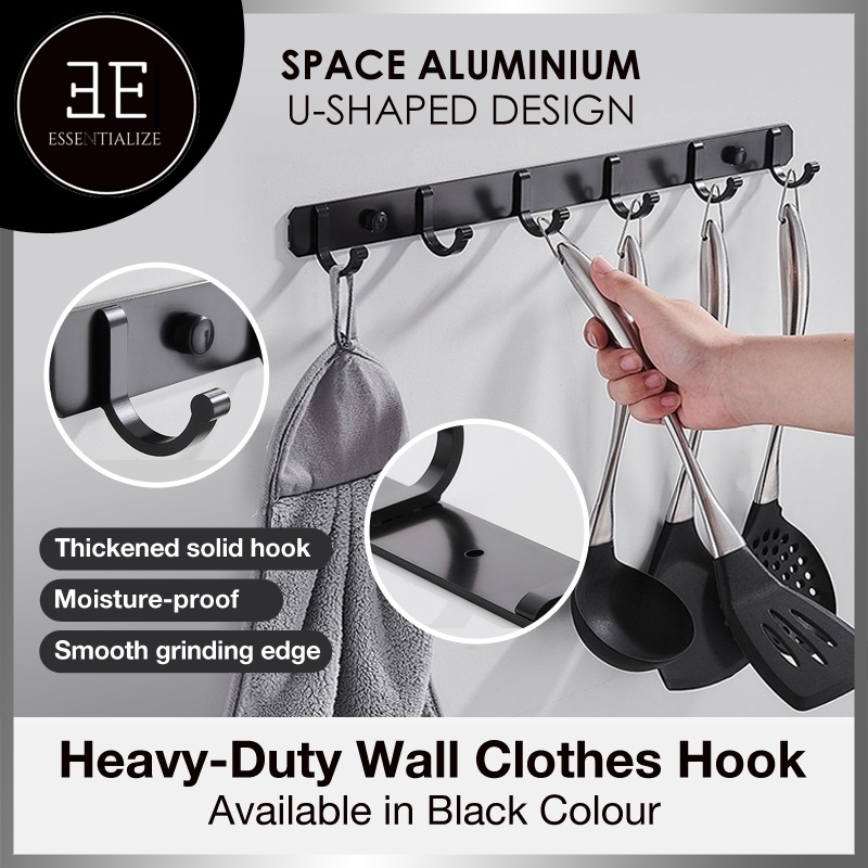 [SG SELLER] No Drill Heavy Duty Wall Hook Door Hooks Clothes Hangers