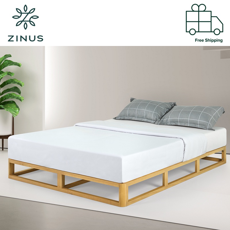 Zinus Bed Frame Wood Platform Base | Shopee Singapore