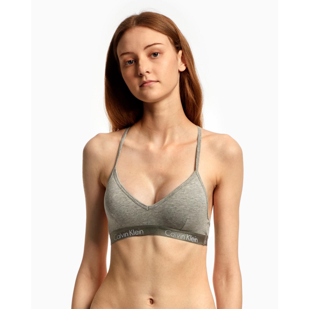 Calvin Klein Women's Motive Cotton Lightly Lined Bralette