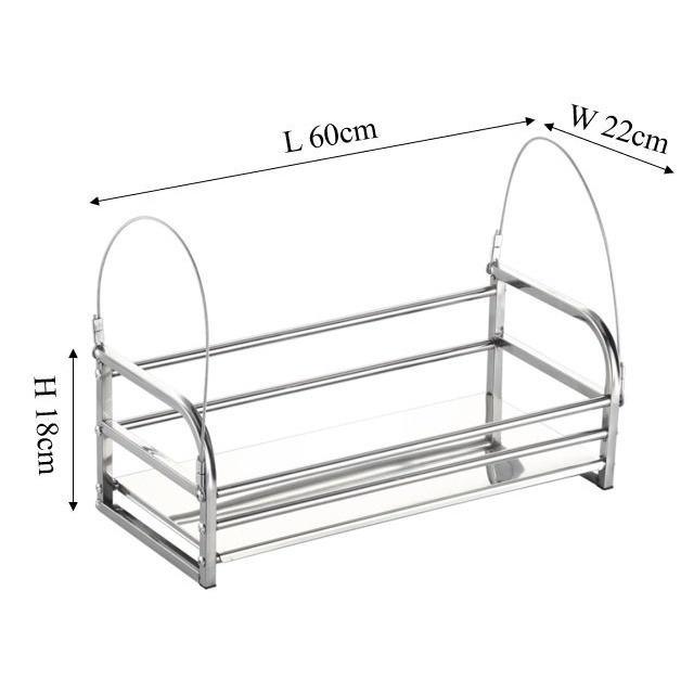 Adjustable Stainless Steel Wooden Rack Balcony Railing Flower Rack