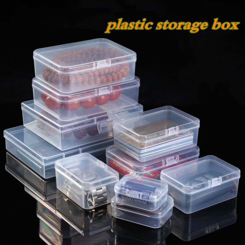 Durable Rectangle Transparent Plastic Box Jewelry Storage Case ...