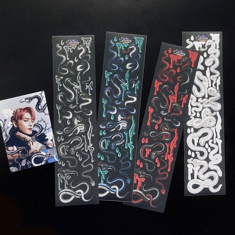 [Shocking Pink Rose] Viper Snake Korean Stickers | Shopee Singapore