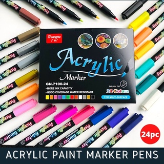 Permanent Acrylic Paint Markers 12/18/24/28 Colors 0.7mm/2.0mm Extra Fine  Point Marker Non-toxic Rock Glass Canvas Metal Ceramic - AliExpress