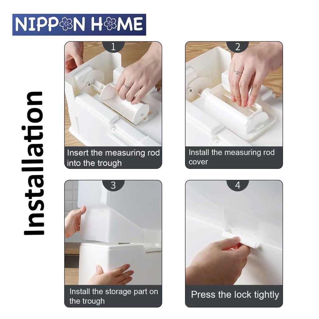 [Household] Measuring Rice Bucket Rice Storage Box, Measurable Sealed ...