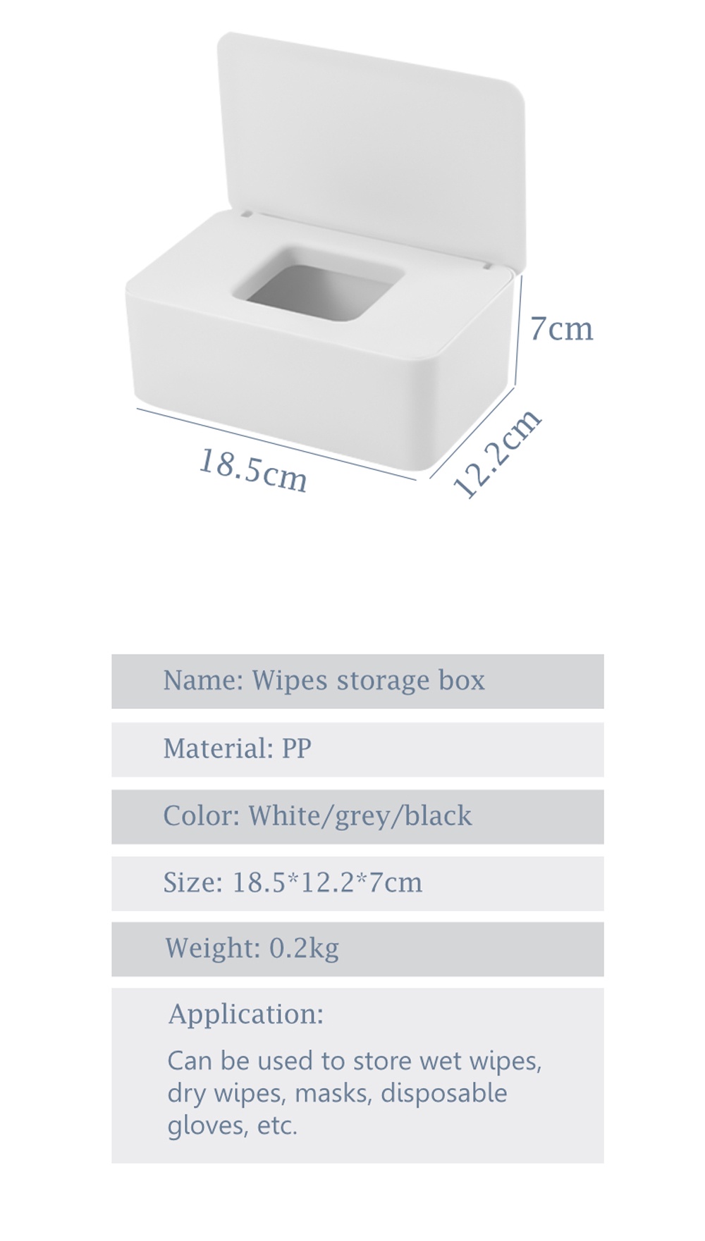 [Bundle of 2] Wipes Storage Box Tissue Paper Organizer Three-layer ...