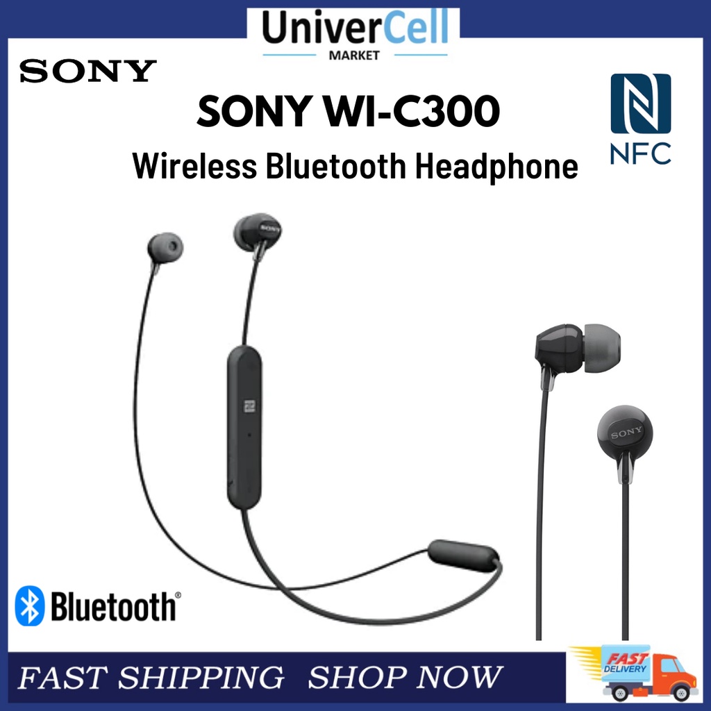 Sony WI-C300 Wireless Bluetooth In Ear Neckband Headphone with Mic ...