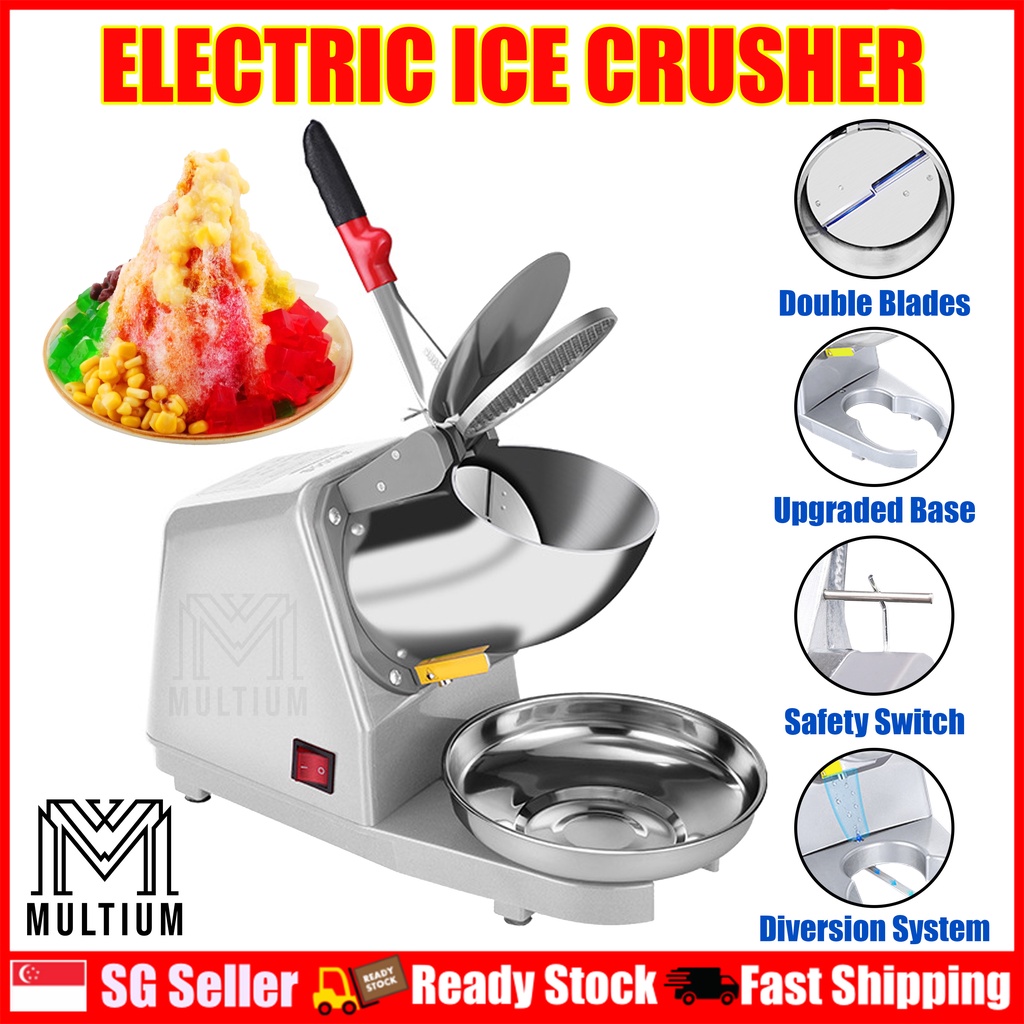 Electric Ice Crusher Shaver Silver Ice Dessert Ice Chopper Powerful