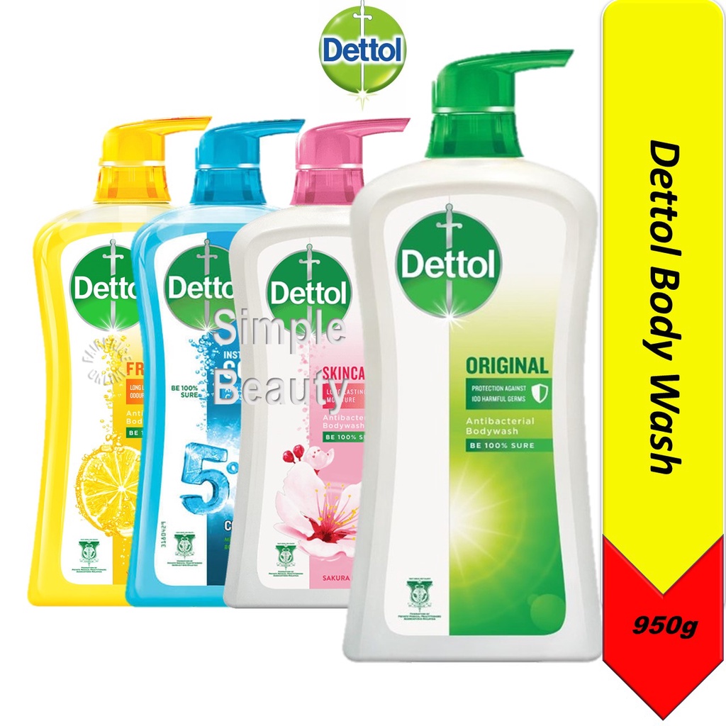 Dettol Antibacterial Body Wash Shower Gel 950ml Shopee Singapore 6045