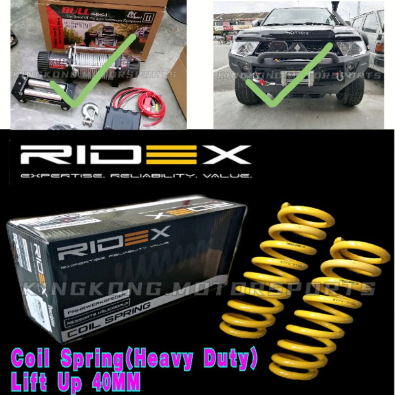 RIDEX LIFT UP 40MM HEAVY DUTY COIL SPRING HILUX VIGO NAVARA NP300 ...