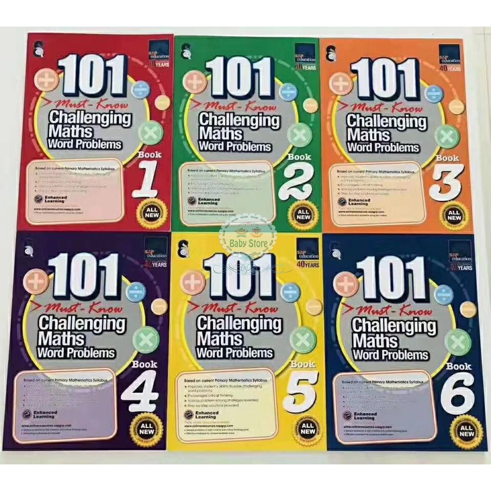 101 Must Know Challenging Maths Word Problems Set of 6 books | Shopee ...