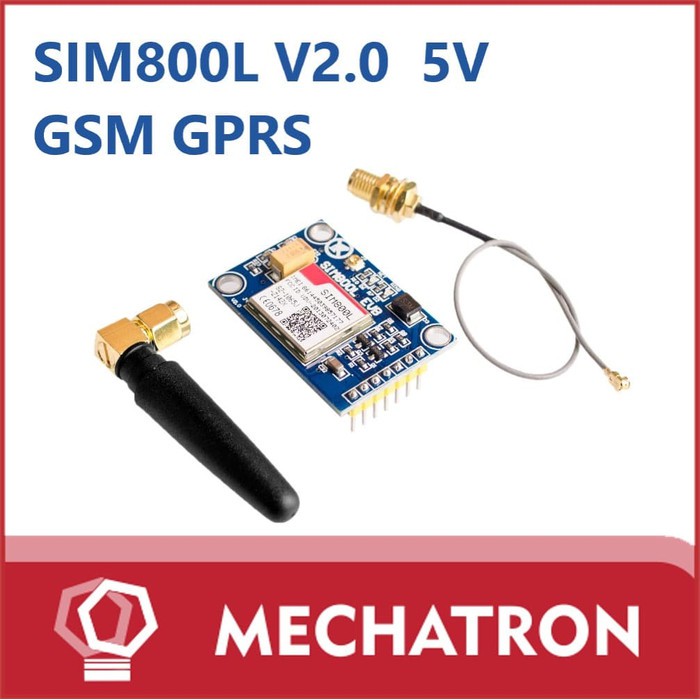 Sim800L V.2 V2 5V Upgrade GSM GPRS Quad-Band Arduino Antenna TTL TX RX ...
