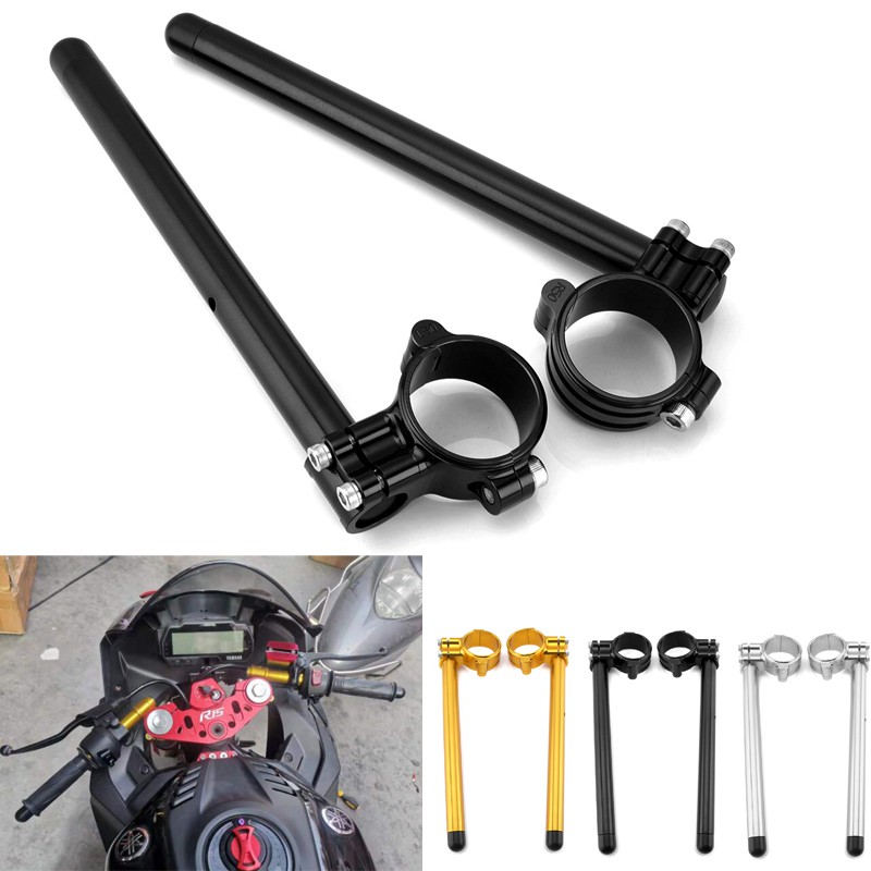 7/8'Motorcycle 47mm Clip On Fork Riser Handlebar For Yamaha R15 V3 2017 ...