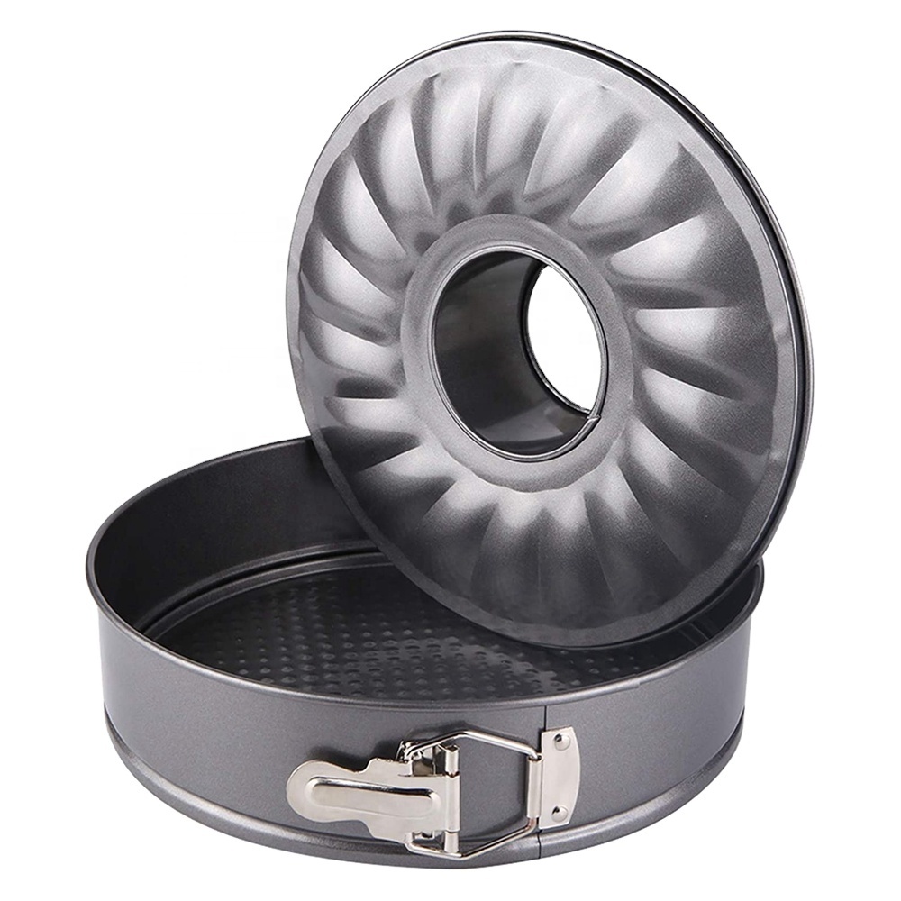 2in1 Non-Stick Round Baking Mould Tube Spring Form with Cake Pan Tray ...