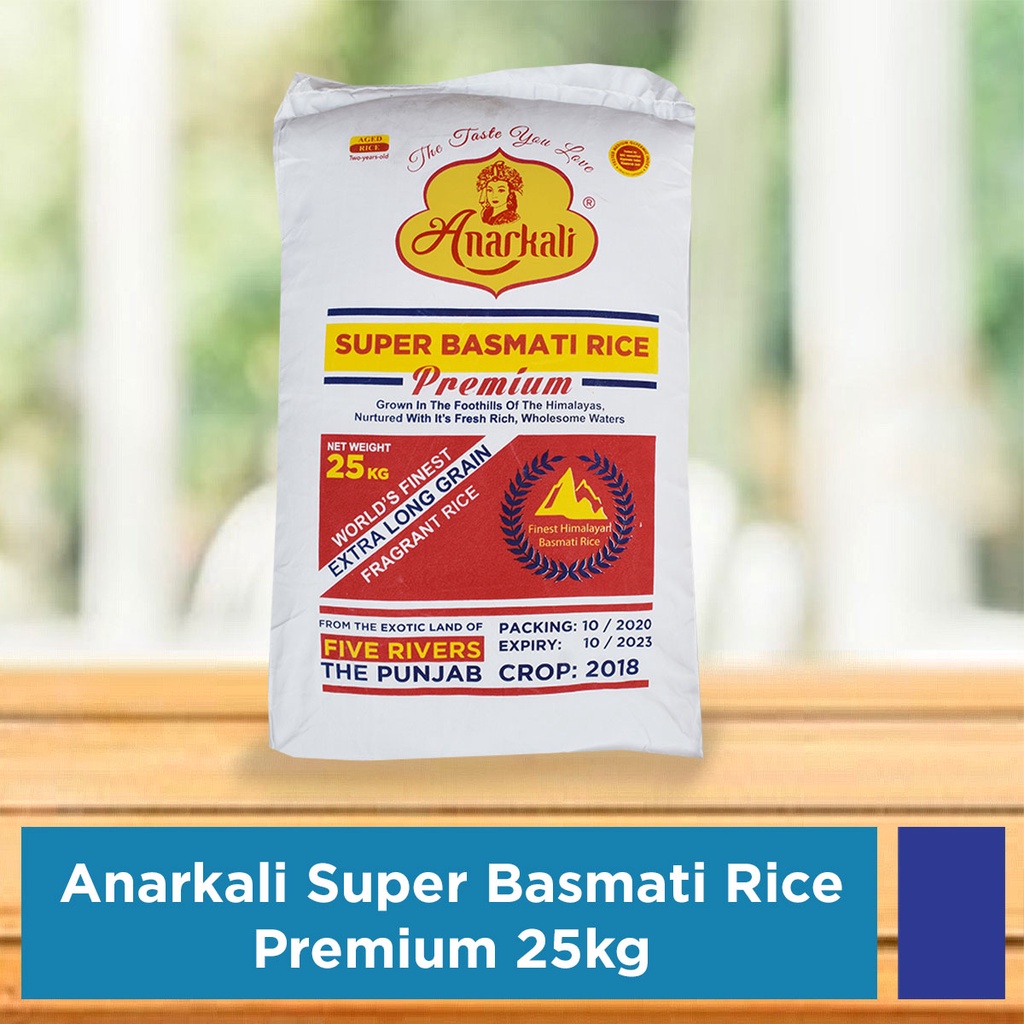 Anarkali Super Basmati Premium Medium GI Rice 25 KG | Shopee Singapore
