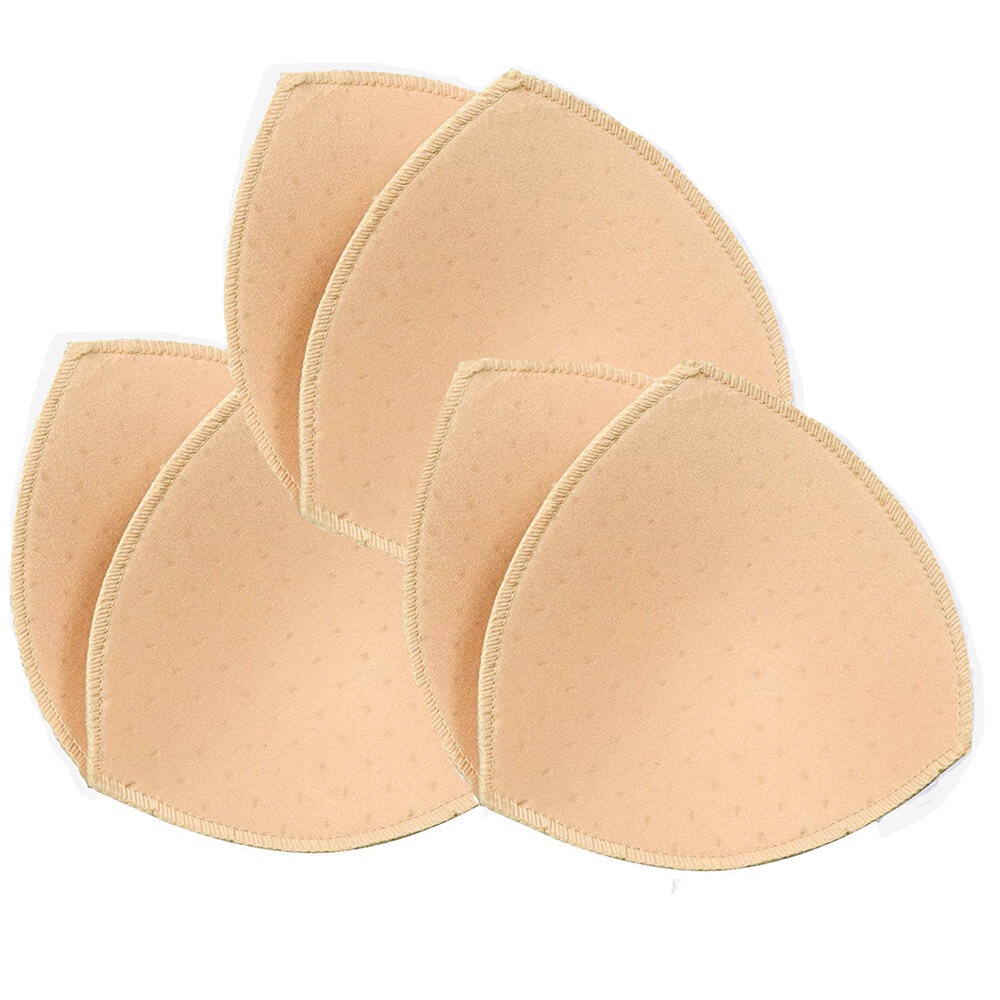 3 Pair (6 Pieces) Removable Bra Triangle Pads Women's Comfy Sports Cups ...