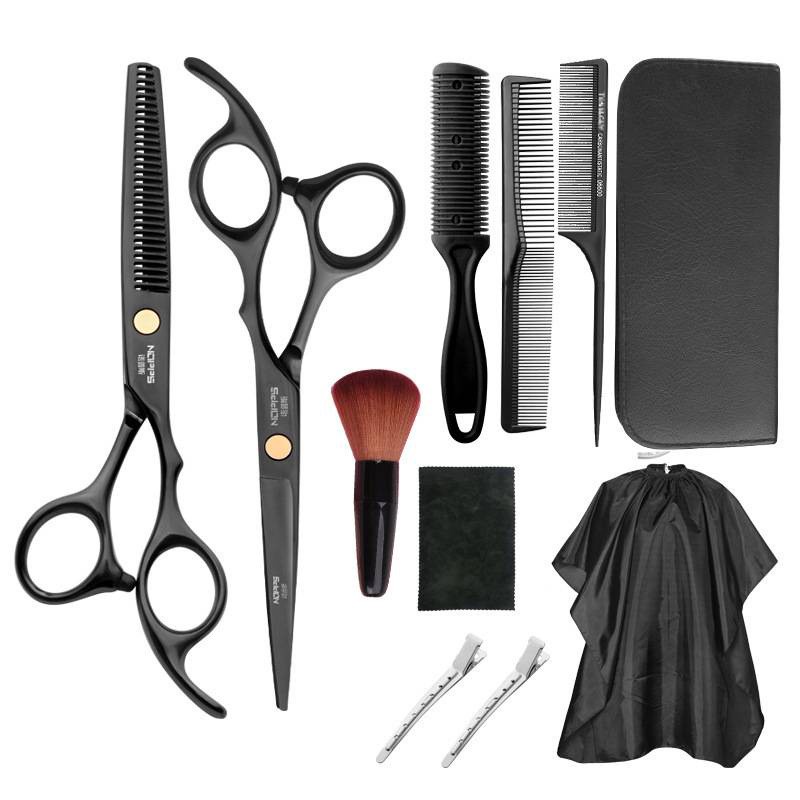 牙剪 hair scissors professional hairdressing barber tools set gunting ...