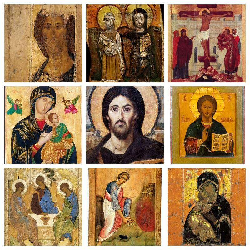 Religion icon graphy Jesus Virgin mary Canvas wall art Paintings ...