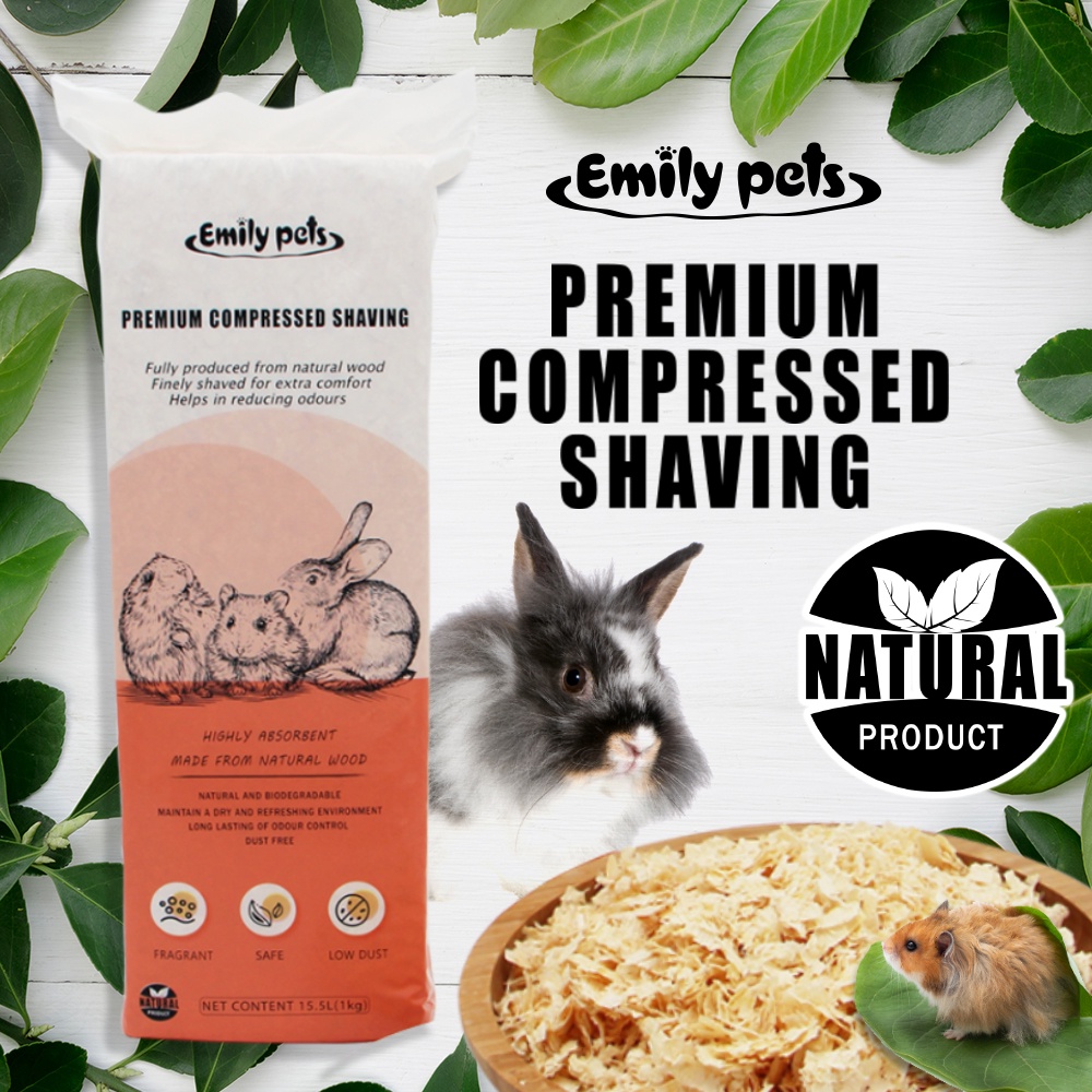Emily Pets Natural Wood Shaving Wood Chips Wood Bedding Wood Flakes